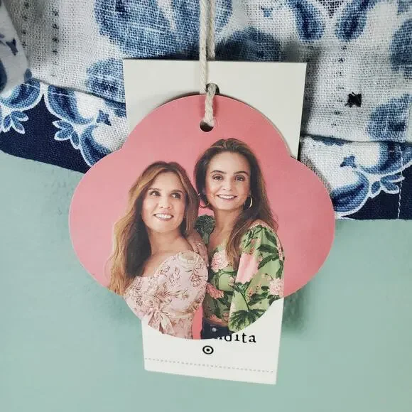 Aquabendita X Target Women's Coral Tile Print Button-Front Tank Top Sizes 1X - Picture 4 of 7